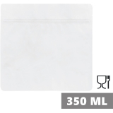 Doypack WHITE MATT 350 ml 200x60x190 mm OPP20mat/ALU8/PE80 + easy-open kpl. 100 szt.