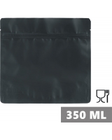 Doypack BLACK MATT 350 ml 200x60x190 mm OPP20mat/ALU8/PE80 + zipper + easy-open kpl. 100 szt.