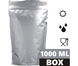 Doypack SILVER 1000 ml 180x90x290mm PET12/ALU8/PE95 + easy-open BOX 1000 szt.