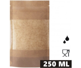Doypack ECO BIG WINDOW PLUS 250 ml 110x65x185 mm PAP45/PET12/PE60 + easy-open kpl. 100 szt.