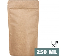 Torebka doypack ECO PLUS ALU 250 ml 110x65x185 mm PAP45/AL8/PE80 + easy-open kpl. 100 szt.
