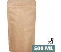 Torebka doypack ECO PLUS ALU 500 ml 130x70x225 mm PAP45/AL8/PE80 kpl. 100 szt.