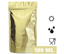 Torebka doypack PREMIUM GOLD 100 ml 85x50x145 mm PET12/ALU8/PE75 + easy open kpl. 100 szt.