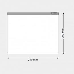 Worek z suwakiem 250x200mm 85mic. PEVA FROST (kpl. 100 szt.)