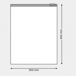 Worek z suwakiem 350x450mm 85mic. PEVA FROST + otwór fi4 mm (kpl. 100 szt.) Worek z suwakiem 350x450mm 85mic. PEVA FROST + otwór fi4 mm (kpl. 100 szt.)